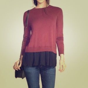 Nordstrom Chelsea28 Pleated Hem Sweater EUC Medium